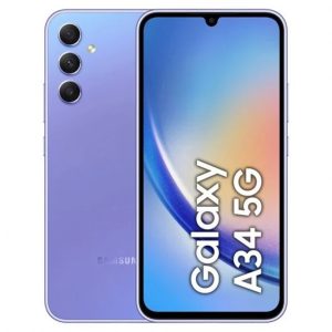 Telefono movil smartphone samsung galaxy a34 6.6pulgadas - 5g - 256gb rom - 8gb ram - violeta