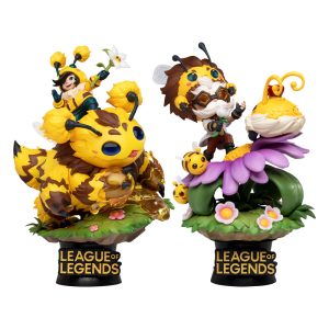 Set de 2 figuras beast kingdom dstage league of legends nunu beelump y heimerstinger