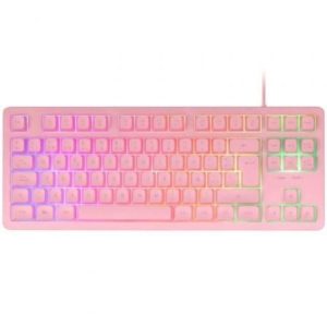 Teclado Gaming SemiMecánico Mars Gaming MK023/ Rosa