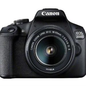 Camara digital reflex canon eos 2000d + 18 - 55 is -  cmos -  24.1mp -  digic 4+ -  full hd -  9 puntos de referencia -  wifi -  nfc