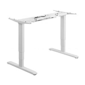 MESA ELECTRICA ERGONOMICA ALTURA REGULABLE MOTOR DUAL  SIN TABLERO COLOR ESTRUCTURA BLANCA CONTROL TACTIL ALTURA DESDE 620MM-1280MM