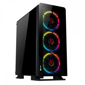 Talius - Caja Gargola LED RGB - Inc 3 Ventiladores RGB - NO GRABADORA - 2xUSB 2.0 - 1x USB 3.0 - Audio - 2x3.5"+2x2.5" - Cristal templado