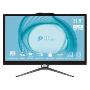 MSI Pro AP222T 13M-003EU Intel® Pentium® Gold 54,6 cm (21.5´´) 1920 x 1080 Pixeles 4 GB DDR4-SDRAM 128 GB SSD PC todo en uno Windows 11 Pro Negro