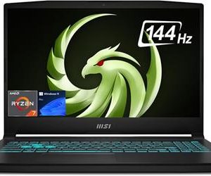 MSI PORTATIL BRAVO 15 C7VF-213XES. 15.6´´ FHD (1920*1080), 144HZ IPS. RYZEN 7 7735HS. RTX 4060, GDDR6 8GB. DDR5 8GB*2. 512GB NVME PCIE SSD. SIN S.O.