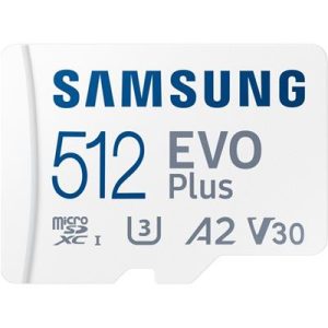 MEMORIA SD MICRO 512GB SAMSUNG SDXC EVO PLUS CLASE 10 CON ADAPTADOR A SD  MB-MC512KA/EU