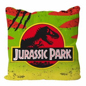Cojin cuadrado logo coche jurassic park envasado vacio