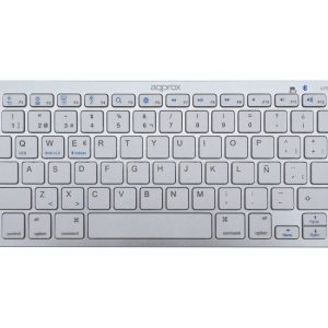 TECLADO UNIVERSAL BLUETOOTH MX300 PLATA APPROX
