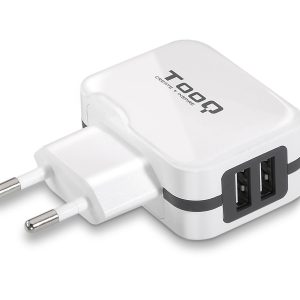 CARGADOR PARED/VIAJE USB 2xUSB (3.4A) BLANCO TOOQ