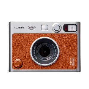 Fujifilm Instax Mini EVO Camara Instantanea Hibrida - Tamaño de Imagen 62x46mm -Espejo para Selfies - Exposicion Automatica  - Color Marron