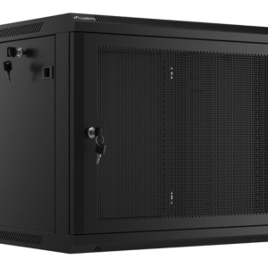 ARMARIO LANBERG 9U 600X450 CON PUERTA PERFORADA RACK 19 H-60 KG NEGRO FLAT PACK