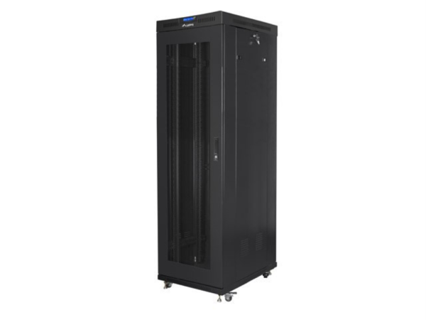 ARMARIO LANBERG RACK 19 42U 600X1000 FLAT PACK V2 PUERTA MESH CON LCD NEGRO