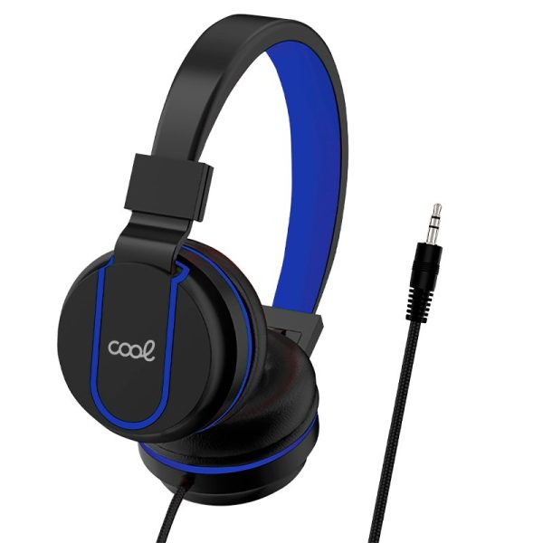 Auriculares Cascos Jack 3,5 mm COOL Toronto Con Micro Negro-Azul - Image 2