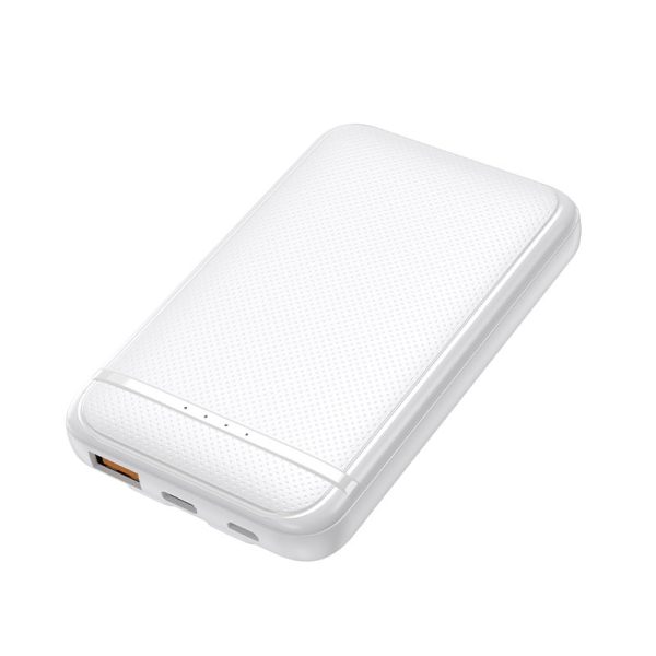 Bateria Externa Power Bank 5000 mAh COOL (2 Cables: TIPO C / Lightning) Blanco - Image 4
