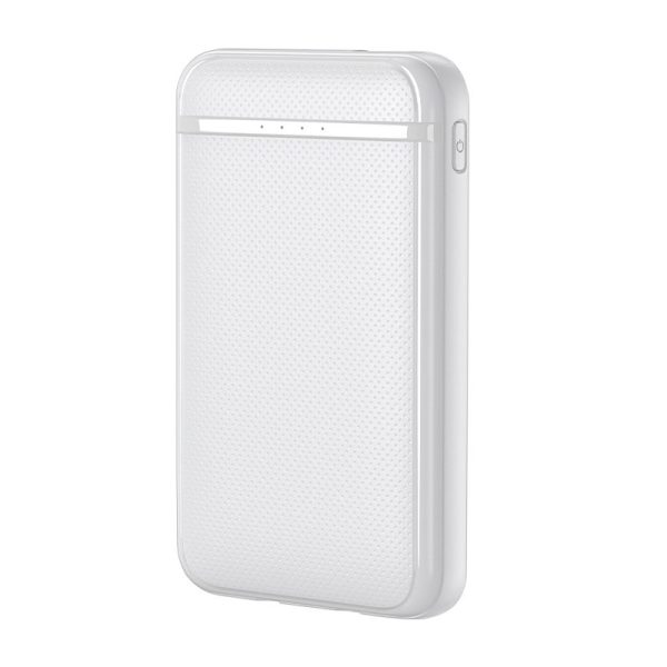 Bateria Externa Power Bank 5000 mAh COOL (2 Cables: TIPO C / Lightning) Blanco - Image 5