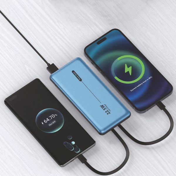 Batería Externa Universal Power Bank 10.000 mAh PD 22.5W (2 cables) Azul - Image 5