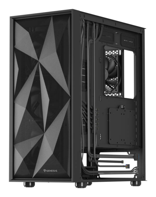CAJA GAMING GENESIS DIAXID 605F ATX MEDIATORRE 1XUSB-C 2XUSB3.0 NEGRO SIN FUENTE