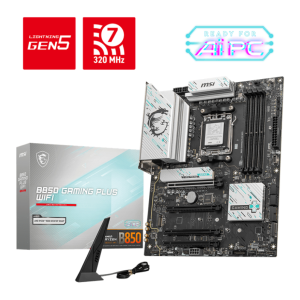 PLACA BASE MSI B850 GAMING PLUS WIFI PCI-E x16 Gen5, M.2 Gen5