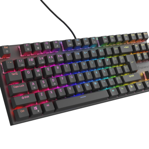TECLADO GAMING GENESIS THOR 303 TKL RGB NEG MECANIC SWITCH PEACH SILEN HOT SWAP