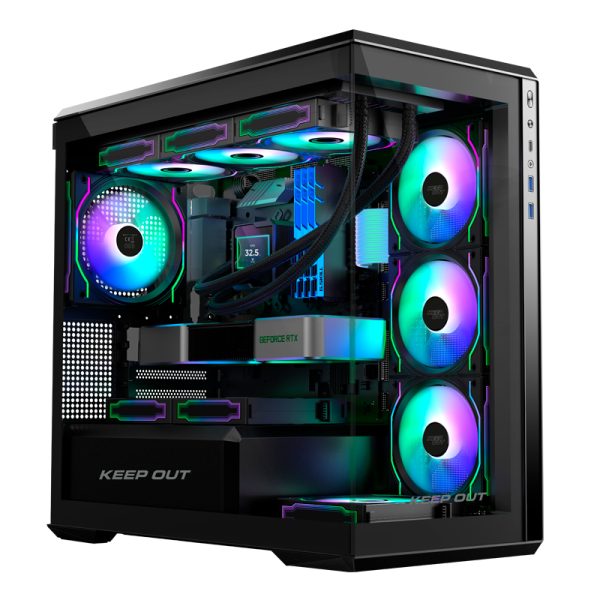 CAJA MICROATX XC-905PRO+ ARGB + TYPE-C KEEPOUT