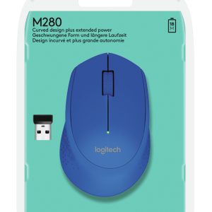 Mouse raton logitech m280 optico wireless inalambrico azul