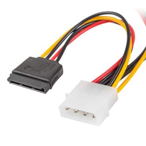 Cable lanberg alimentacion molex macho a 2x sata hembra 15 cm