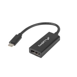 Adaptador usb lanberg usb tipo c m 3.1 a displayport h 15cm negro