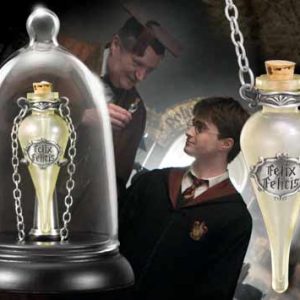 Réplica the noble collection harry potter collar en cristal con cadena poción suerte líquida