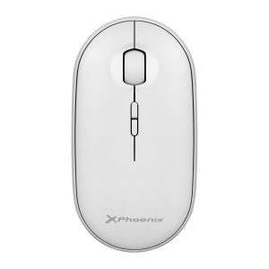 Phoenix rebble ratón inalambrico bluetooth y 2.4 ghz hasta 3 dispositivos con receptor usb clic silencioso para portátil notebook pc chomebook mac color blanco