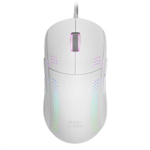 Mouse raton mars gaming mmprow optico usb 9 botones 32000ppp rgb blanco