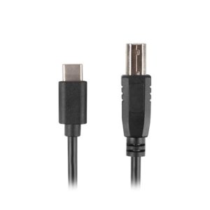Cable usb tipo c a usb 2.0 tipo b lanberg 1.8m - macho -  macho - negro