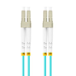 Latiguillo fibra optica lc - upc lanberg 1m multi duplex om3 50 - 125 lszh azul