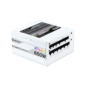 Fuente de alimentacion unykach atilius white gaming atx 650w