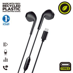 Muvit for charge auriculares estéreo e58 tipo c negros