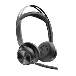Auriculares poly voyager focus 2 usb - c - c con certificación microsoft teams + adaptador usb - c - a + base de carga