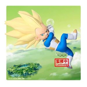 Figura banpresto dragon ball daima super saiyan 3 vegeta mini con panel 13cm