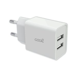 COOL CARGADOR RED UNIVERSAL ENTRADA 2 X USB  2.4 AMPERIOS BLANCO