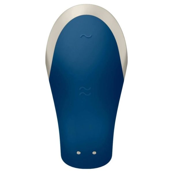 SATISFYER DOUBLE LOVE LUXURY PARTNER VIBRATOR - AZUL - Image 3