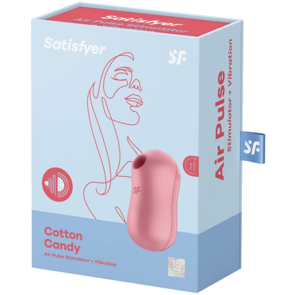 ESTIMULADOR E VIBRADOR DE ALGODÃO DOCE SATISFYER - ROSA - Image 3