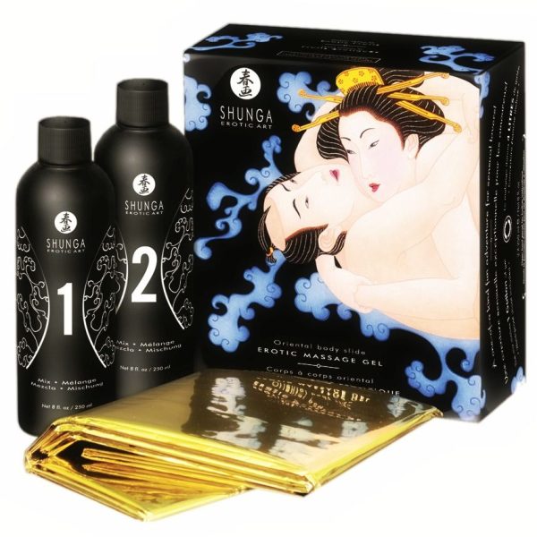 SHUNGA GEL DE MASSAGEM ERÓTICA ORIENTAL BODY SLIDE FRUTAS EXOTICA