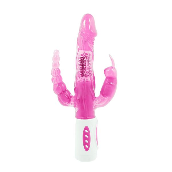 BAILE PRETTY BUNNY TRIPLE VIBRADOR ROTADOR - Image 2