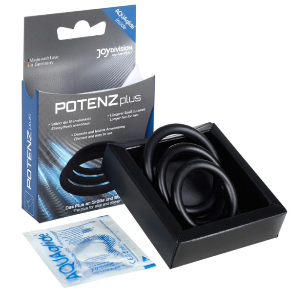 POTENZ PLUS CONJUNTO DE 3 ANÉIS PRETOS - S, M, L - Image 2