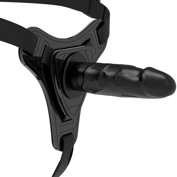 FETISH SUBMISSIVE ARNÉS SILICONA NEGRO REALISTIC 15 CM - Image 2