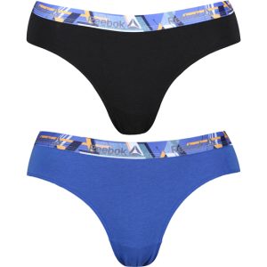 SET 2 WOMENS REEBOK BRAGUITAS COLECCIÓN GRETA - AZUL COBALTO Y NEGRO