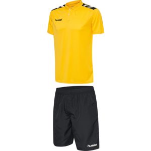 SET HUMMEL® AMARILLO Y NEGRO 100% POLIÉSTER UNISEX