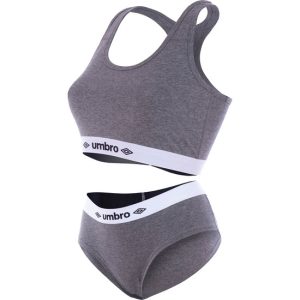 SET SUJETADOR GRIS UMBRO - SLIP DEPORTIVO FEMENINO GRIS UMBRO