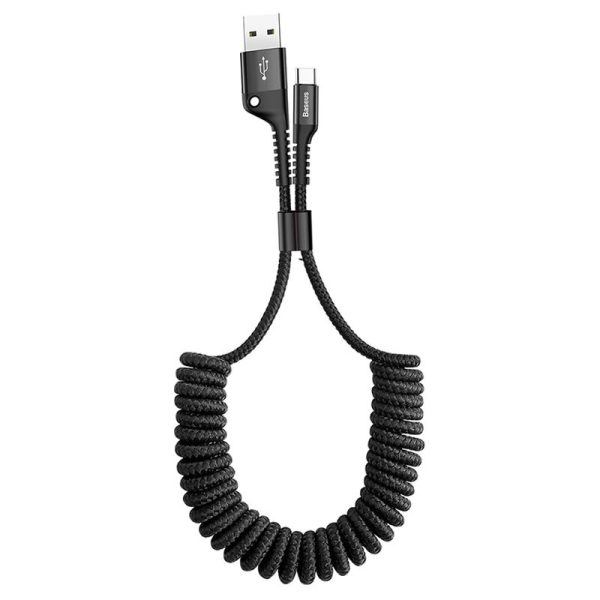 CABLE BASEUS USB A TIPO C 1M 2A CARGA RAPIDA ESPIRAL