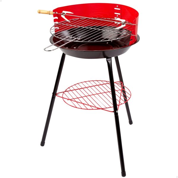 Barbacoa metal con pie 61x45x37 cm