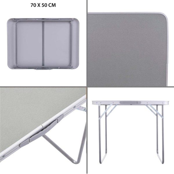 Mesa plegable metal y madera 70x50x60 - Imagen 3