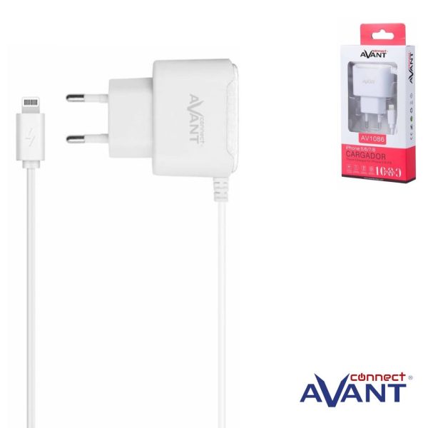 CARGADOR DE CORRIENTE AVANT CON CABLE LIGHTNING 1A