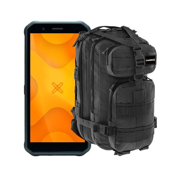 Móvil hammer rugerizado energy x 64gb 4gb negro + mochila